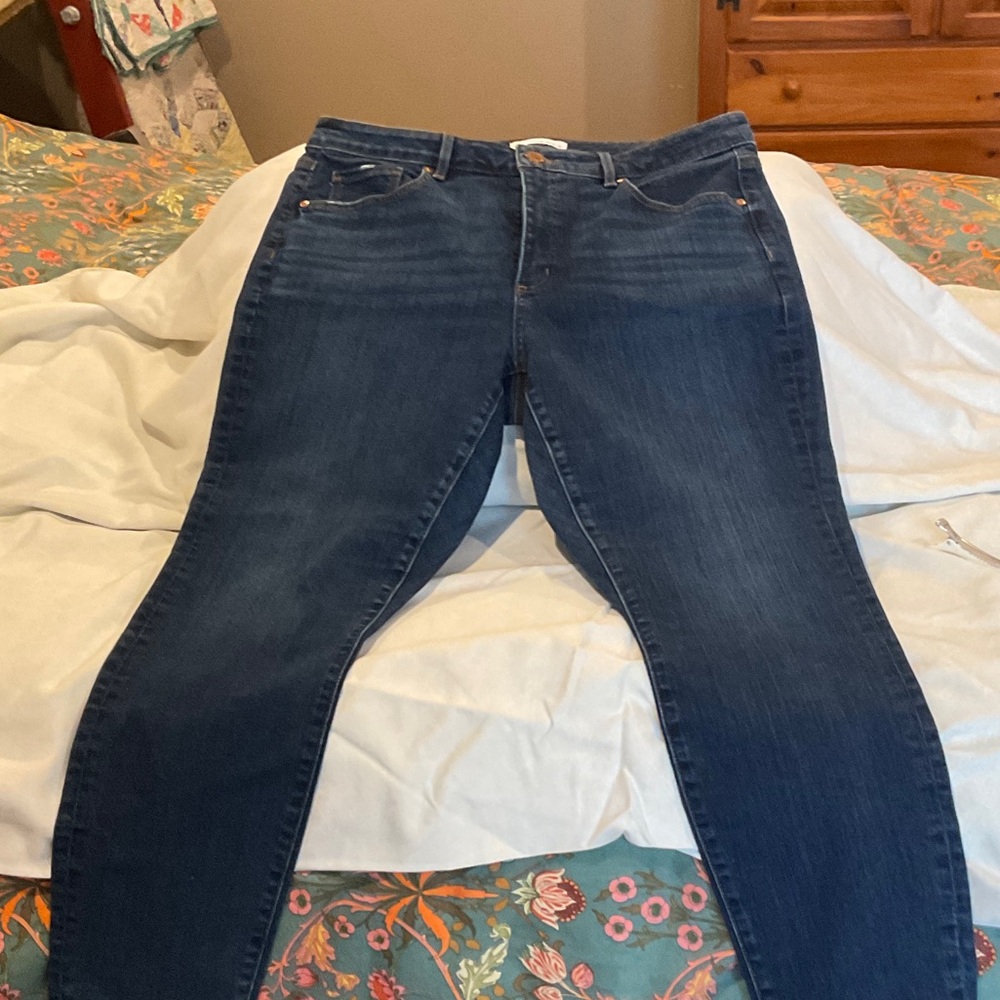 LOFT Dark Blue Skinny Jeans